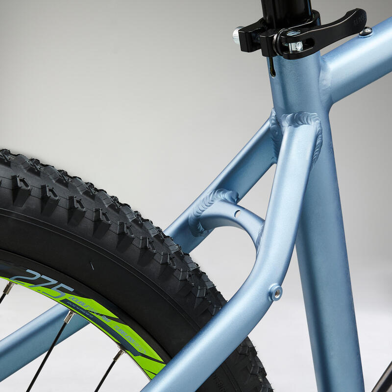 Bicicleta eléctrica de montaña Ebike 27,5" aluminio Rockrider ST 100 azul