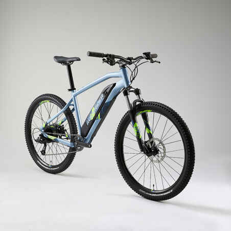 Bicicleta eléctrica de montaña Ebike 27,5" aluminio Rockrider ST 100 azul