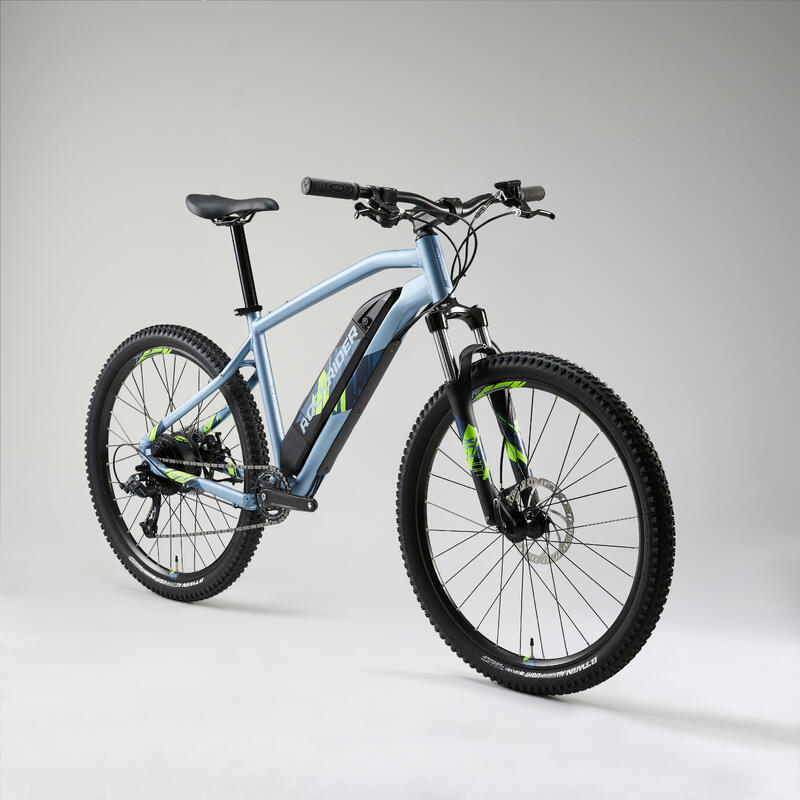 Prueba de Derbeville tarta Peladura Bicicleta eléctrica de montaña Ebike 27,5" aluminio Rockrider ST 100 azul |  Decathlon