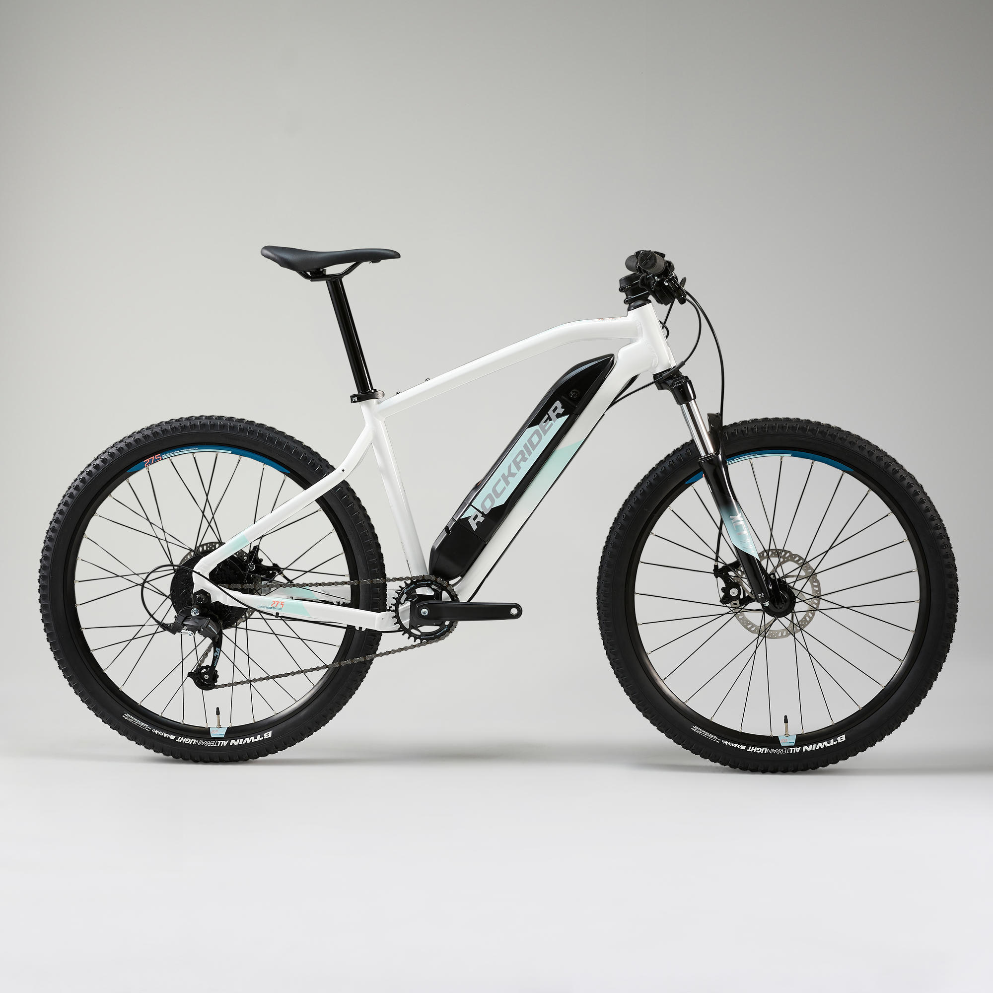 Mtb elettrica a pedalata assistita donna Rockrider E-ST100 bianca 27,5\