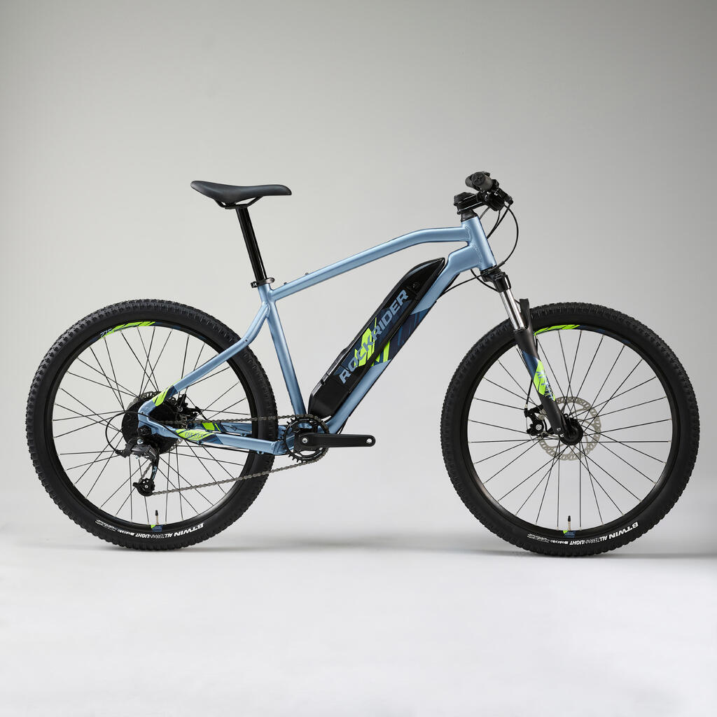 Plavi električni brdski bicikl Hardtail E-ST 100 (27,5 inča)