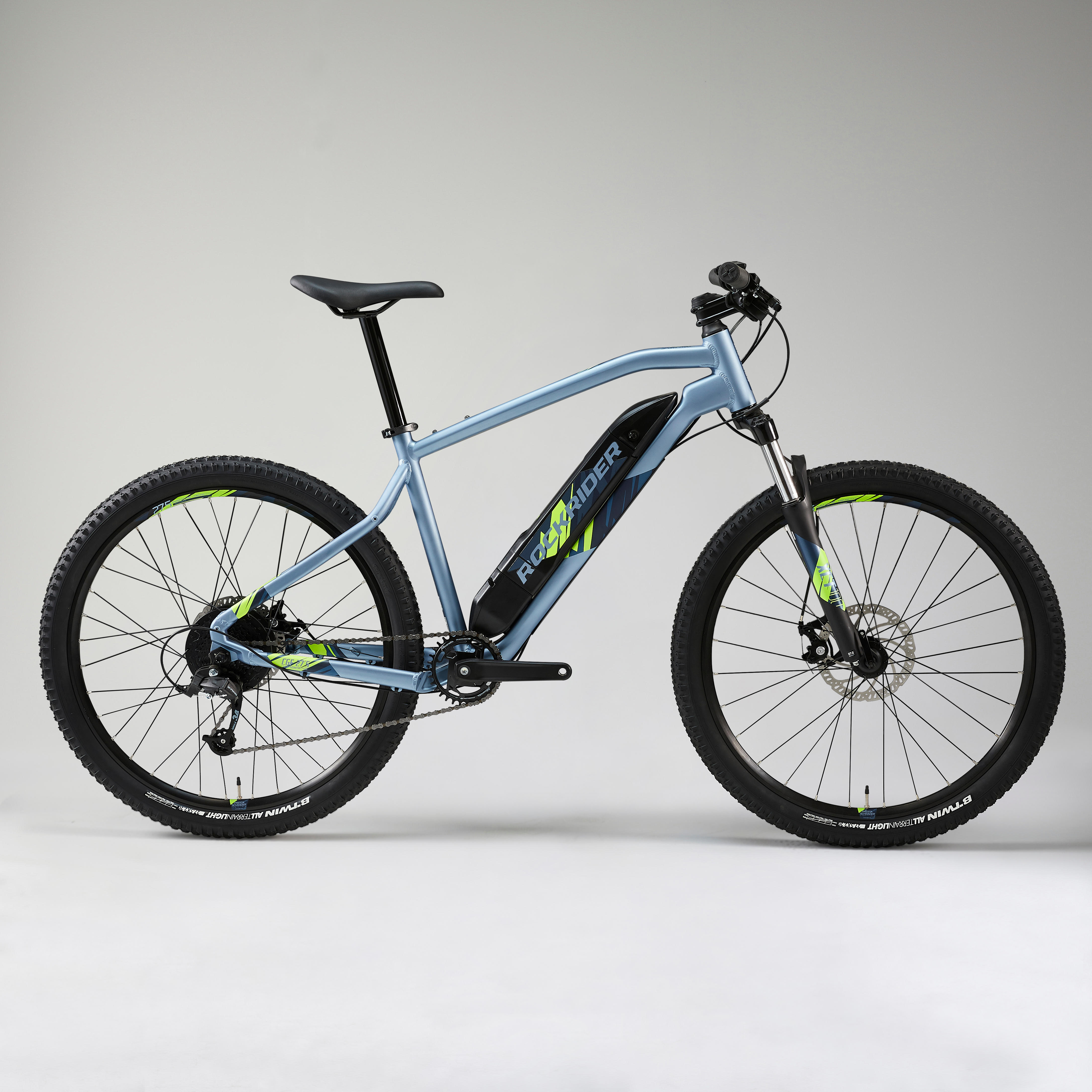 Mtb Rockrider elettrica a pedalata assistita Rockrider E-ST 100 azzurra  27,5\