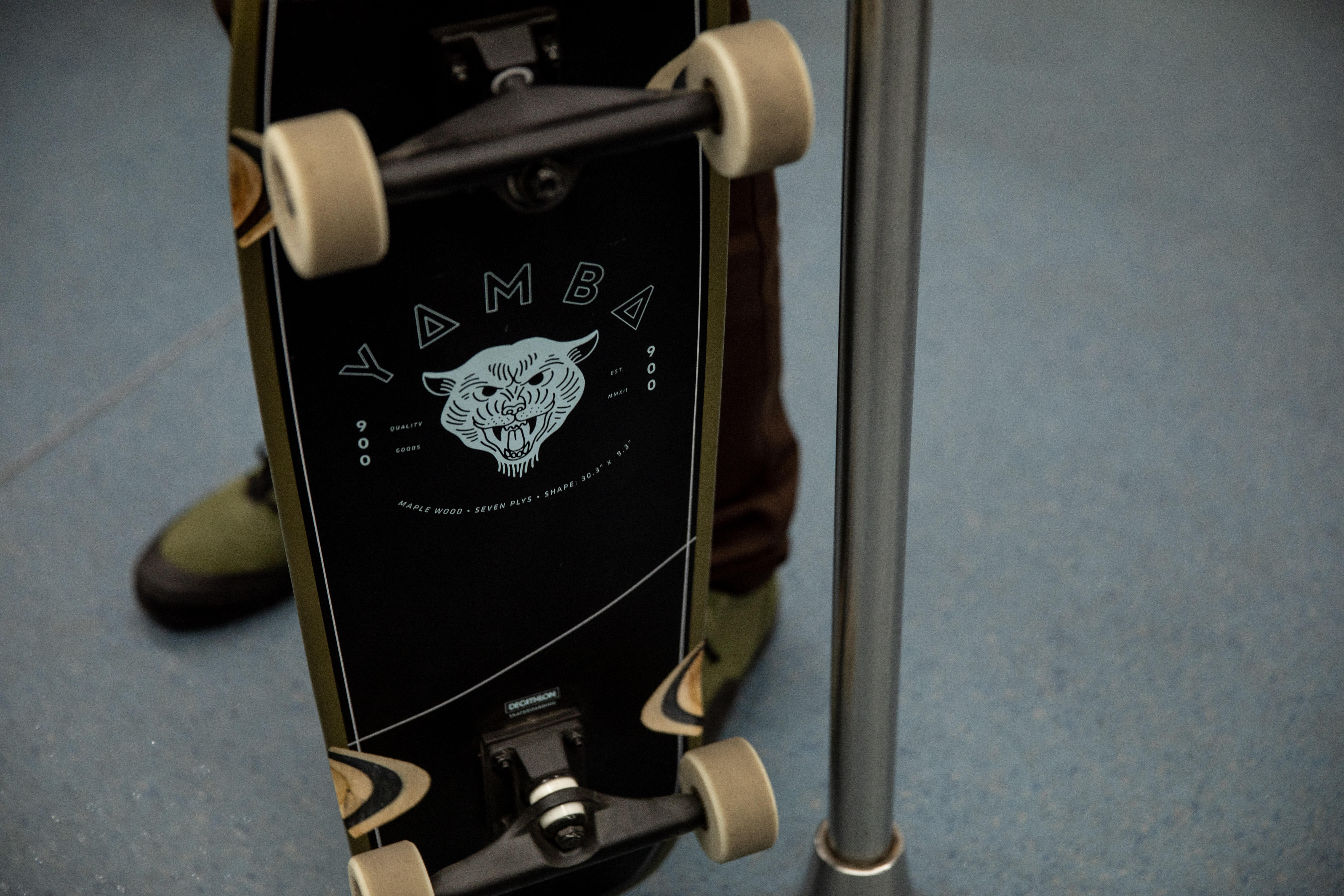 Longboard Cruiser Oxelo Yamba 500 V2 - Tiger Khaki Green