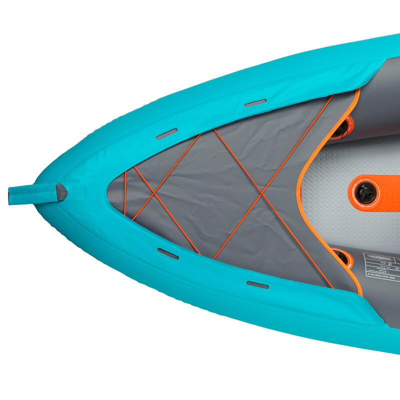 X100 2/3 Places DropStitch Floor INFLATABLE TOURING KAYAK TURQUOISE
