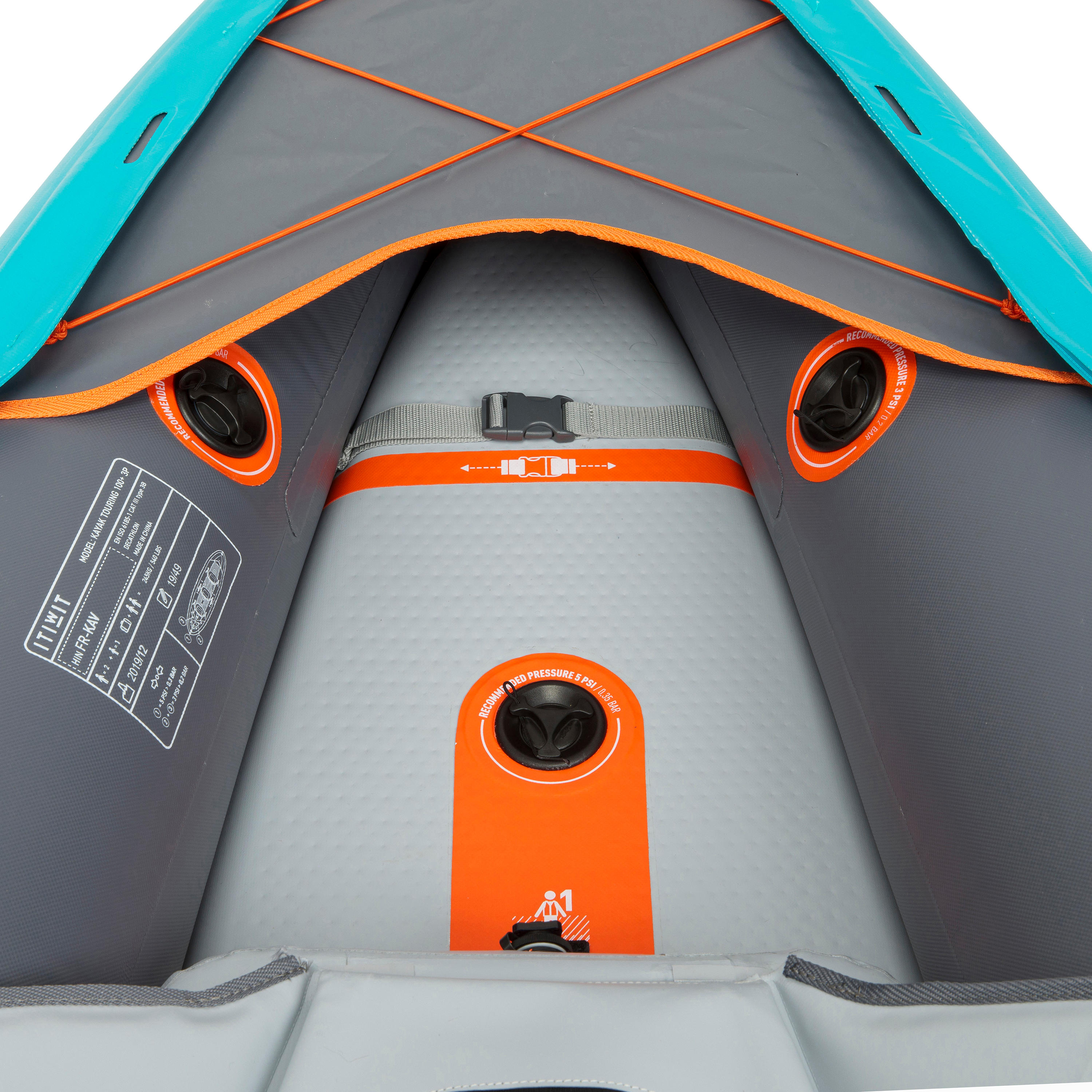 Inflatable 2/3 person touring Kayak High-pressure Bottom - X100+ 7/22