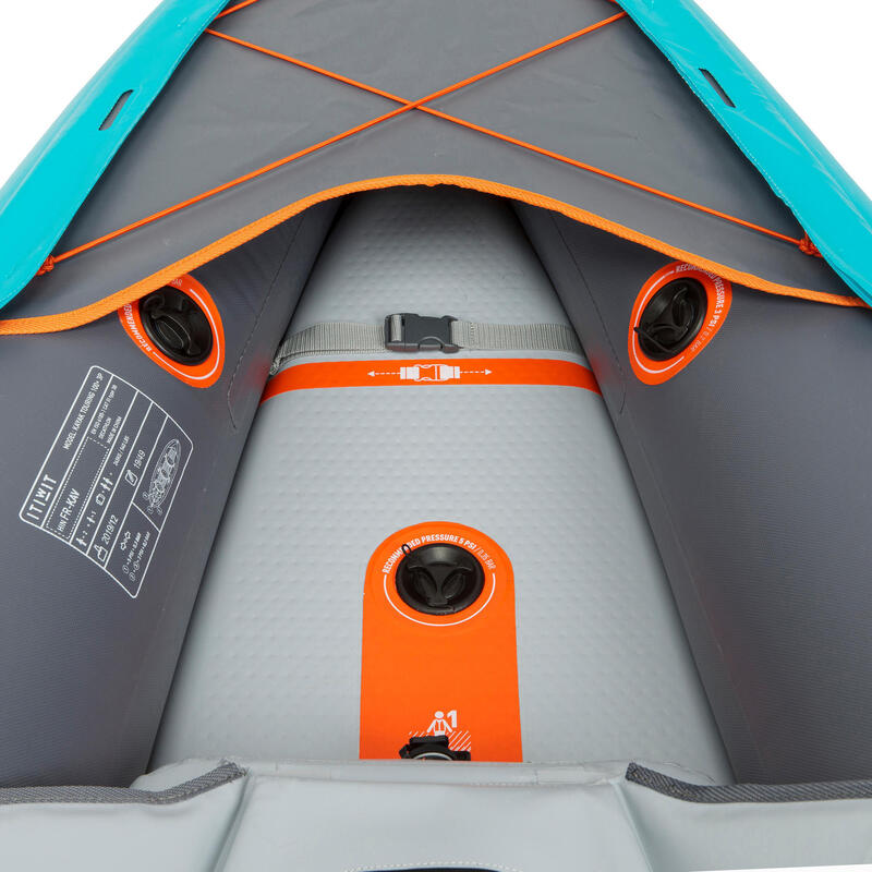 X100 2/3 PERSON DropStitch Floor TOURING INFLATABLE KAYAK TURQUOISE