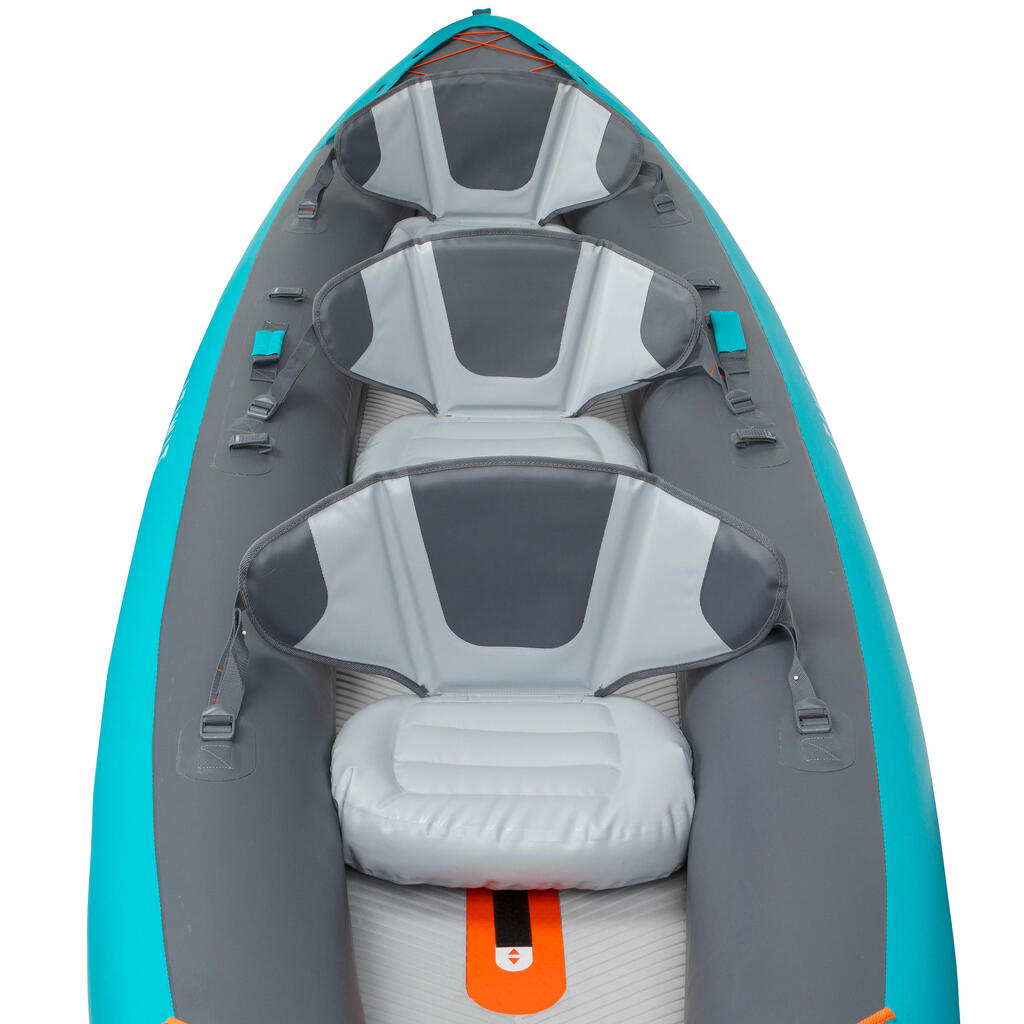 X100 2/3 Places Drop-Stitch Floor INFLATABLE TOURING KAYAK - TURQUOISE