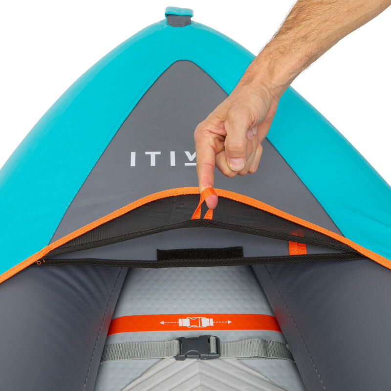 PRODUCTO OCASIÓN - CLASE B: : Kayak Canoa Travesía X100+ Drop Stitch Hinchable