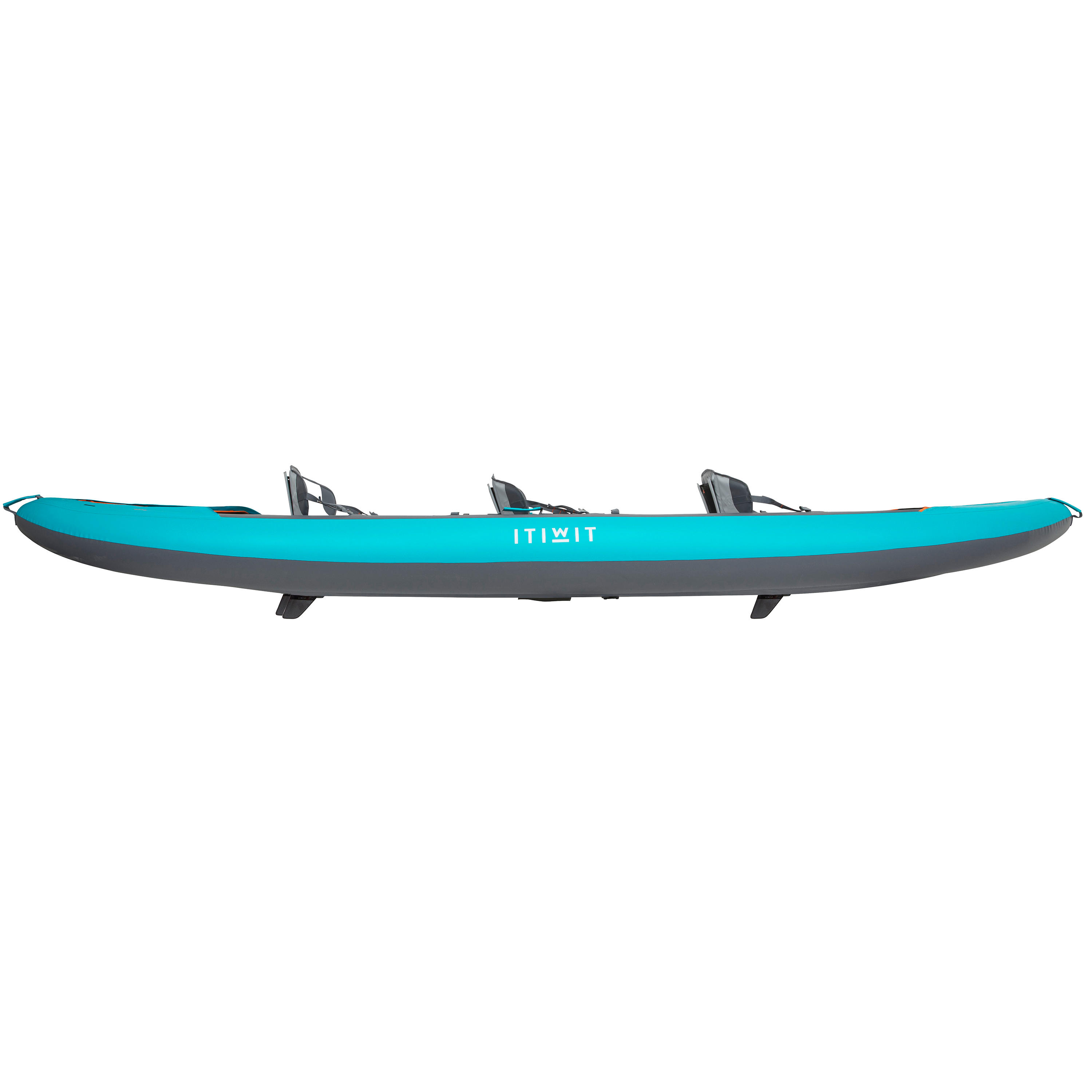 INFLATABLE 3-PERSON TOURING KAYAK X100+ HIGH-PRESSURE DROPSTITCH FLOOR 2/27