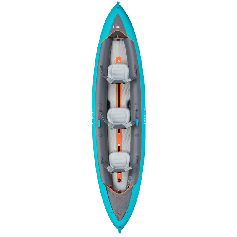 PRODUCTO OCASIÓN - CLASE B: : Kayak Canoa Travesía X100+ Drop Stitch Hinchable