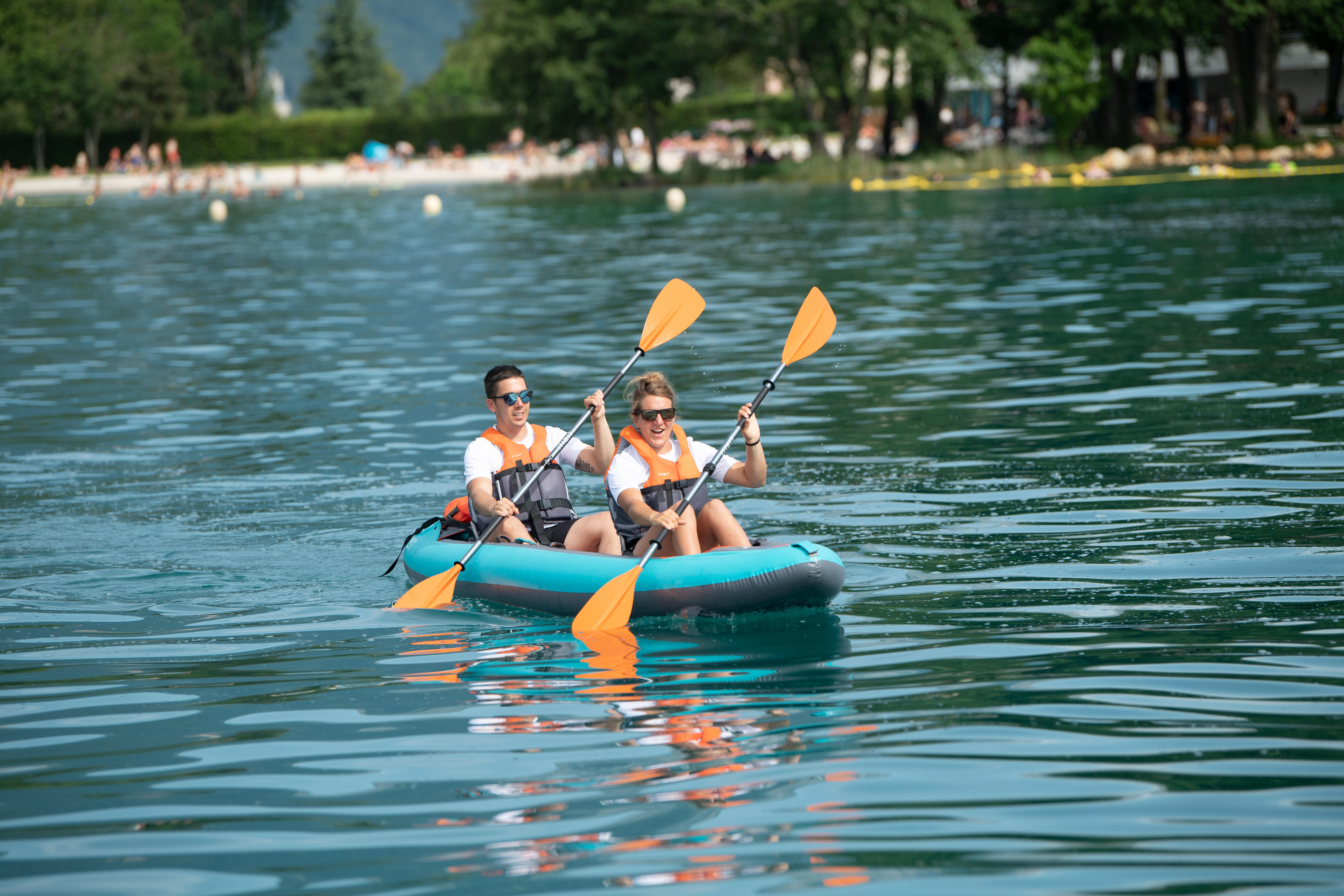 3-Seater Inflatable Kayak - X 100+ Light Blue - ITIWIT