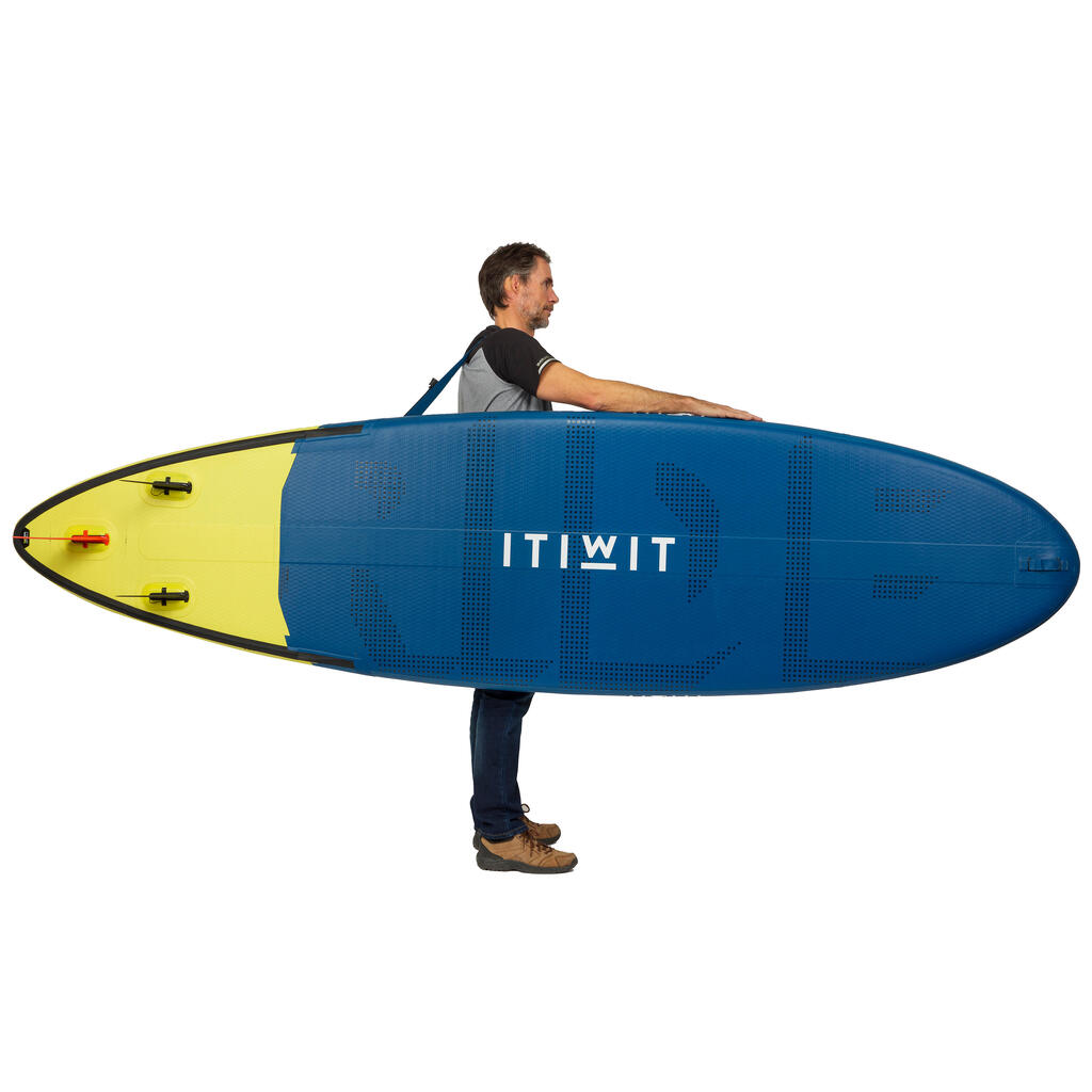 INFLATABLE STAND-UP PADDLEBOARD SURFING LONGBOARD 500 10’ 140 L BLUE