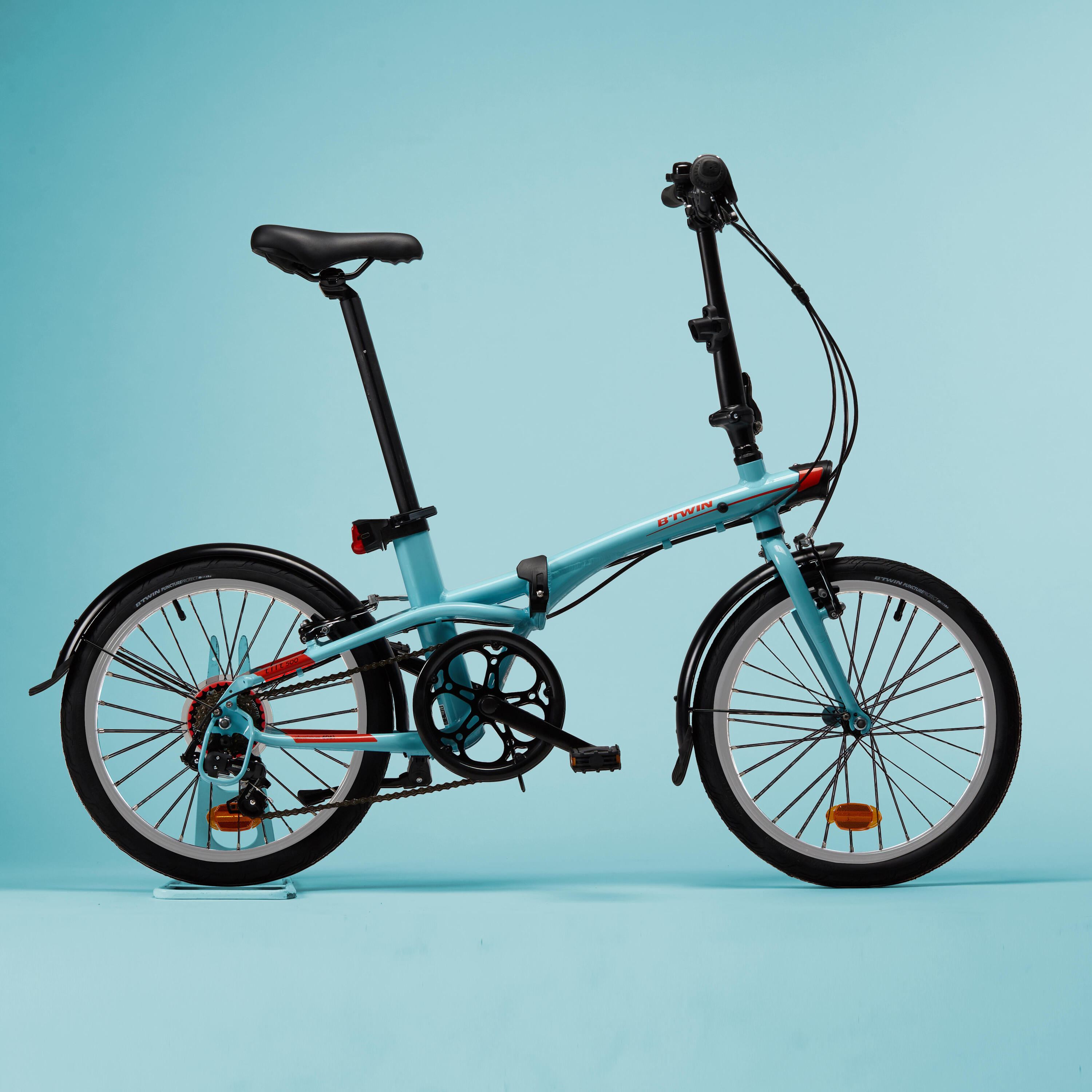 Folding Bike Tilt 500 - Light Blue 5/14