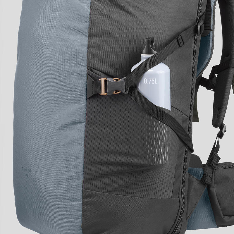 Sac à dos de trekking et voyage 60 L - TRAVEL 100