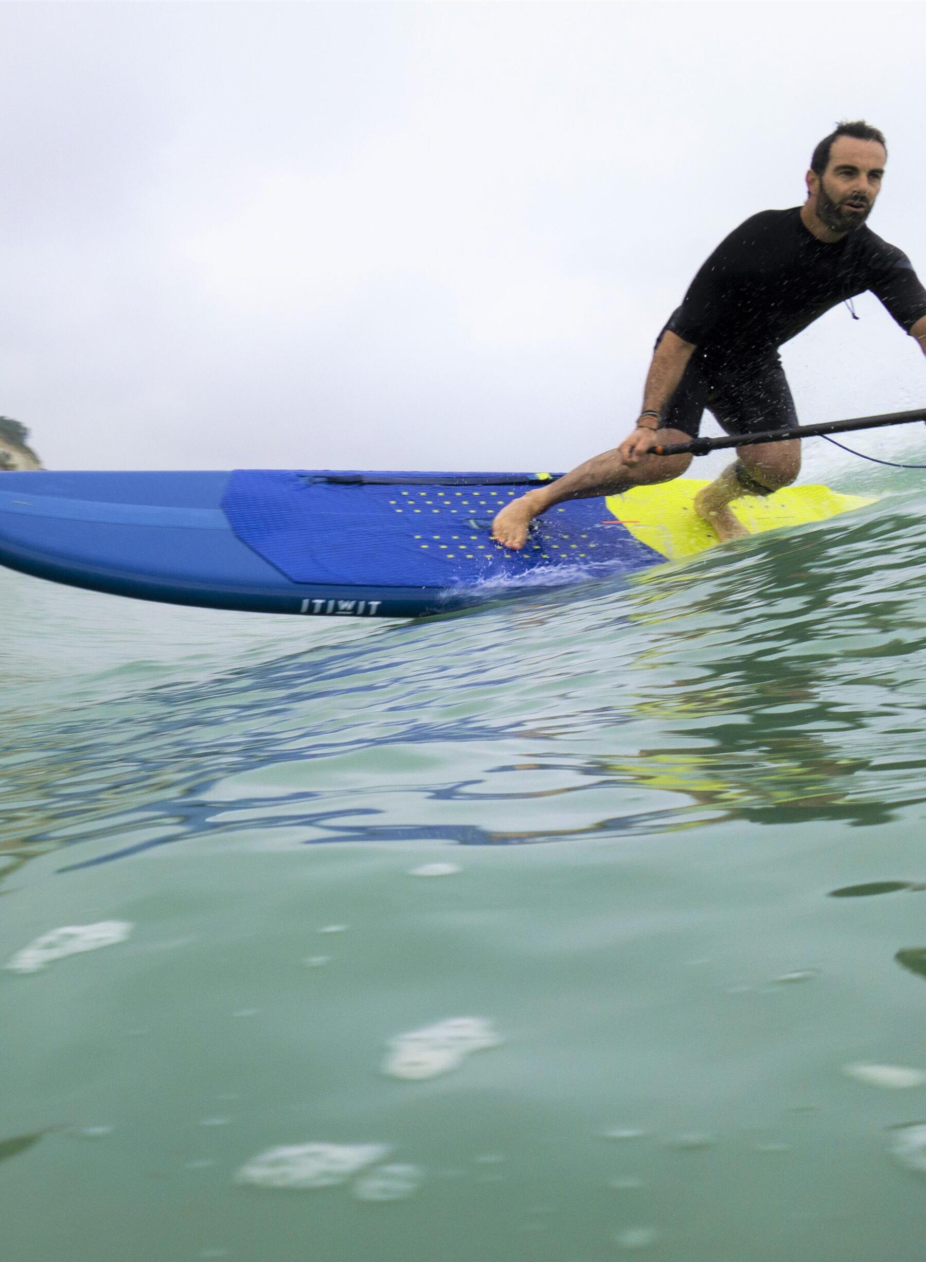 paddle surf bottom turn
