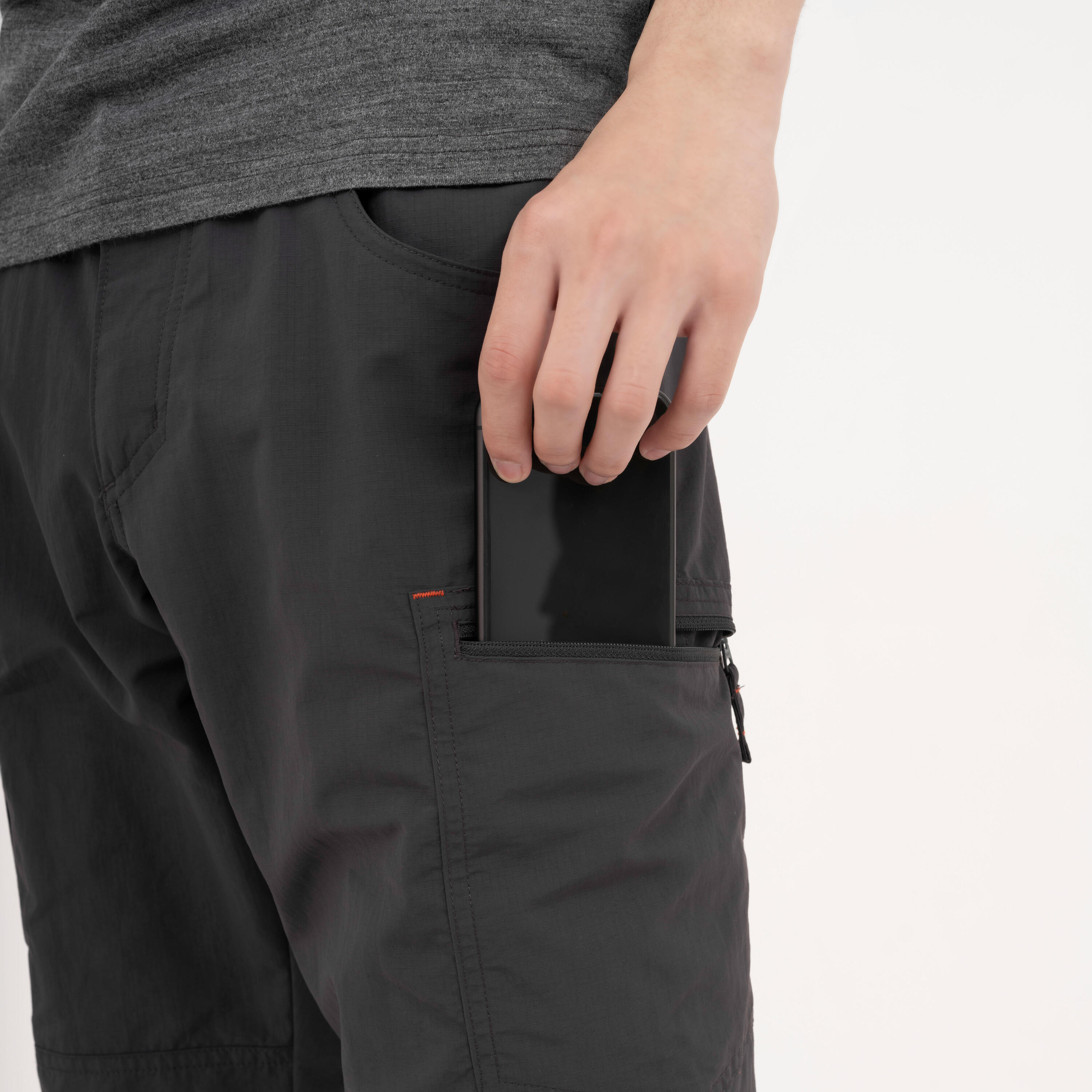Men’s hiking trousers Trek 100 - Grey 2/14