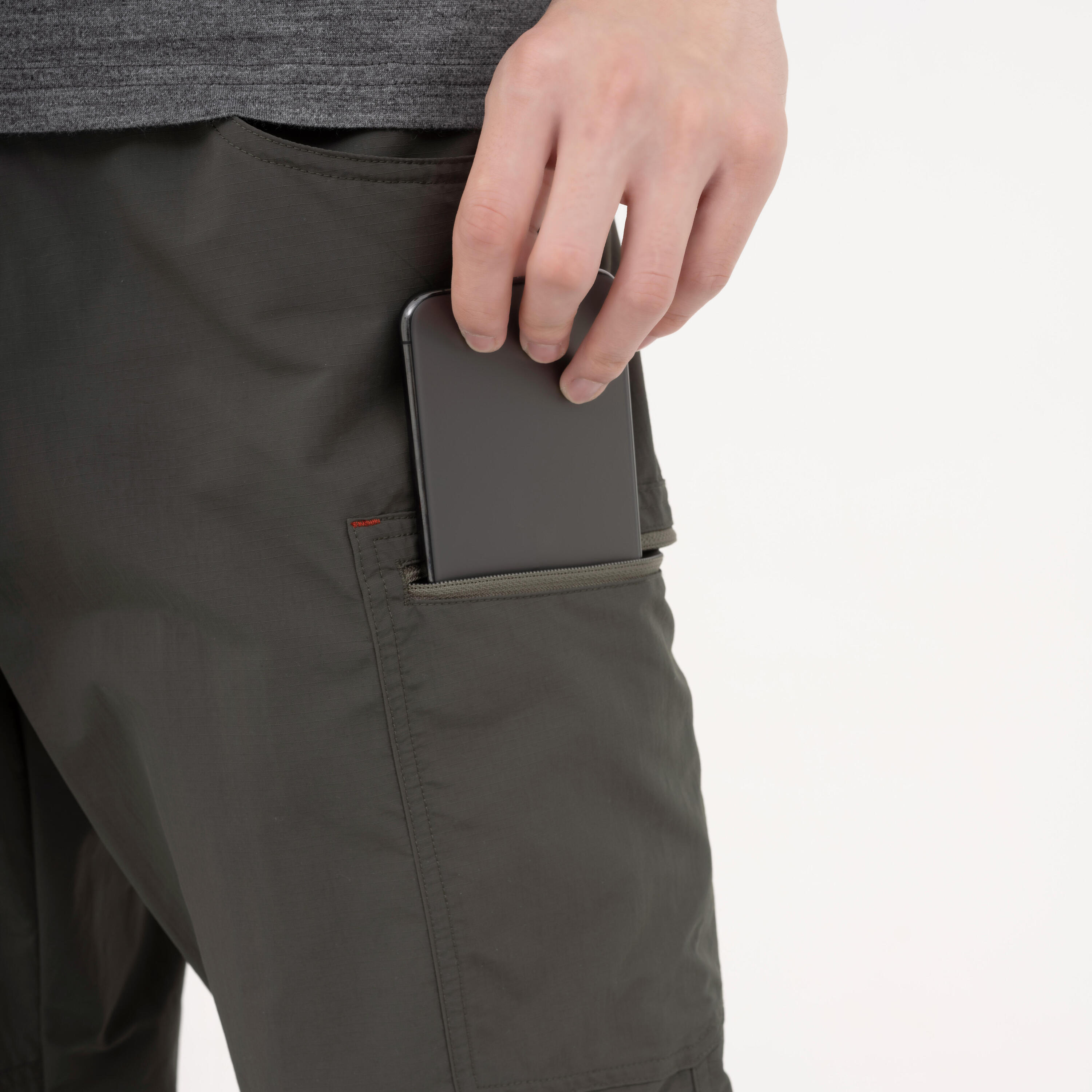 Men’s hiking trousers Trek 100 - Green 12/14