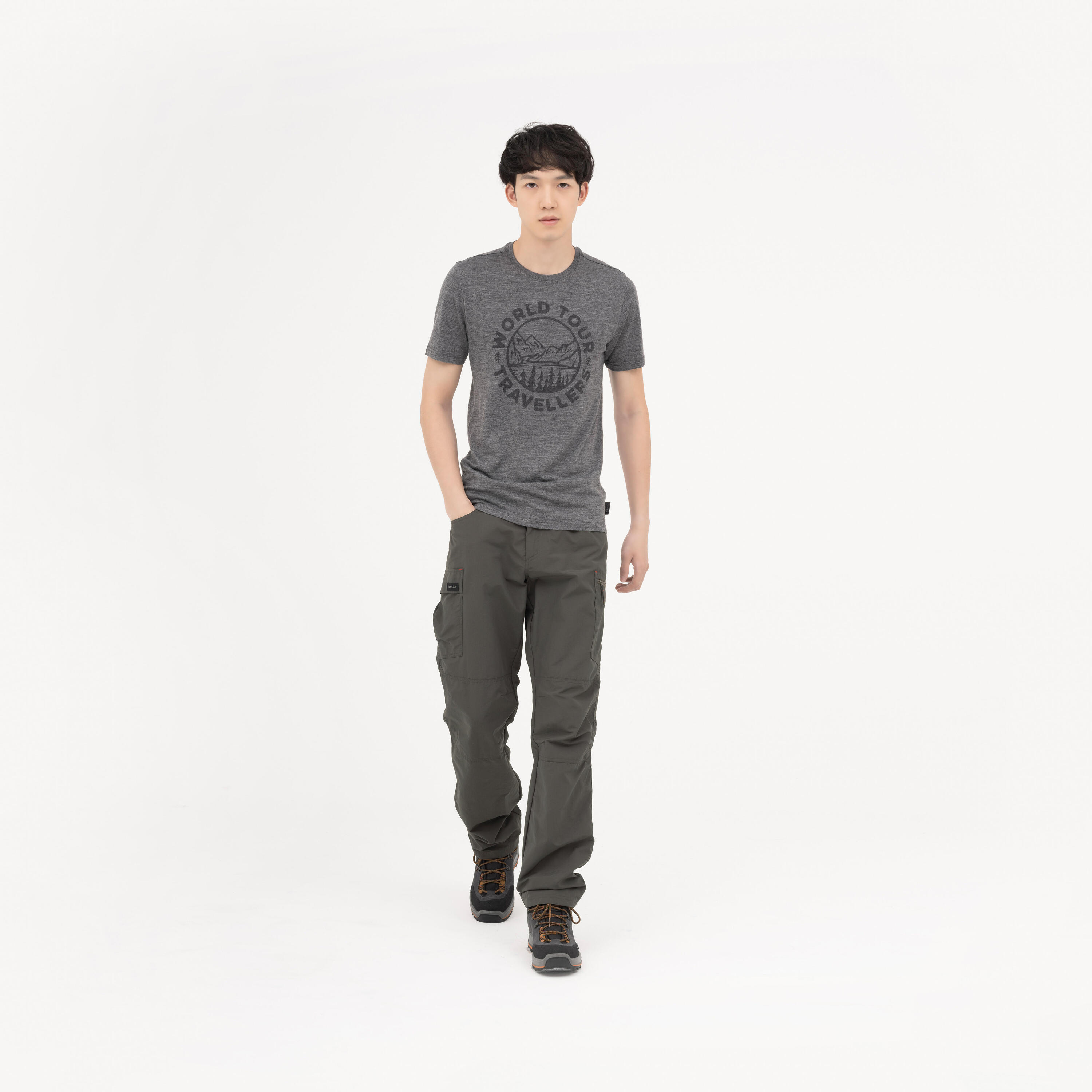 Men’s hiking trousers Trek 100 - Green 7/14