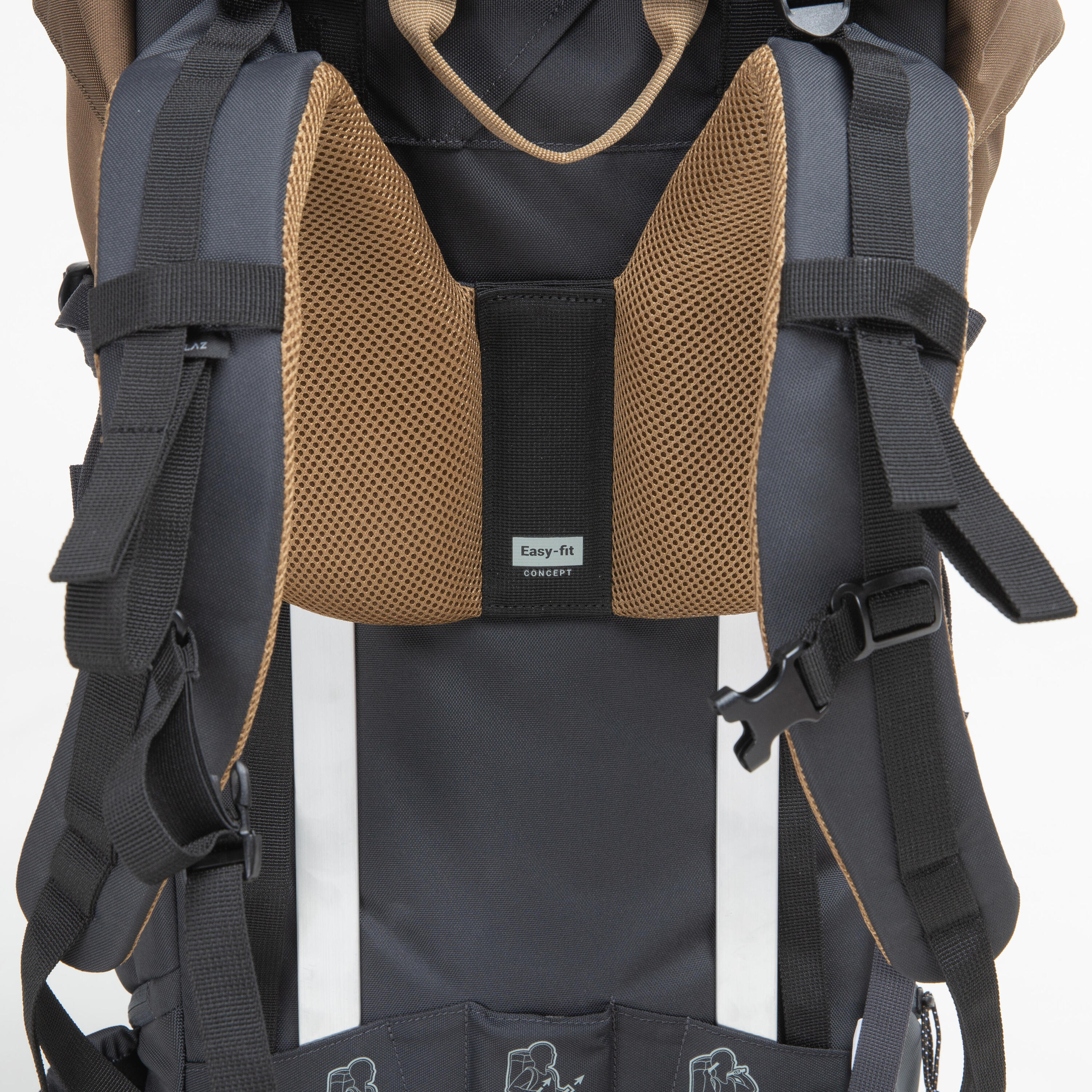 Men’s trekking backpack 70L - MT100 Easyfit 3/6