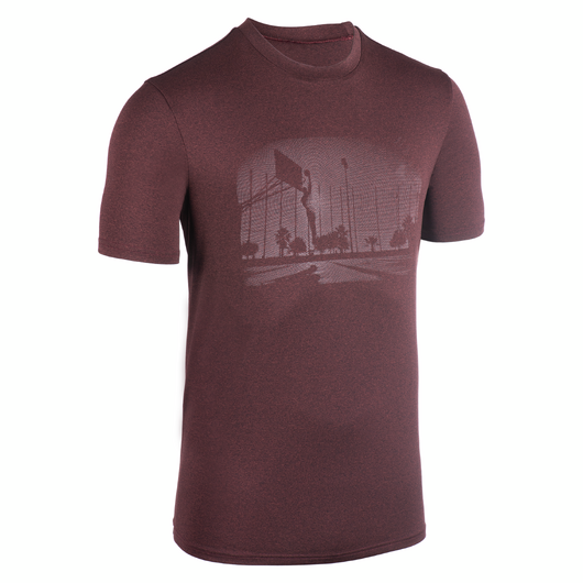 T-SHIRT / MAILLOT DE BASKETBALL HOMME TS500 BORDEAUX PLAYGROUND
