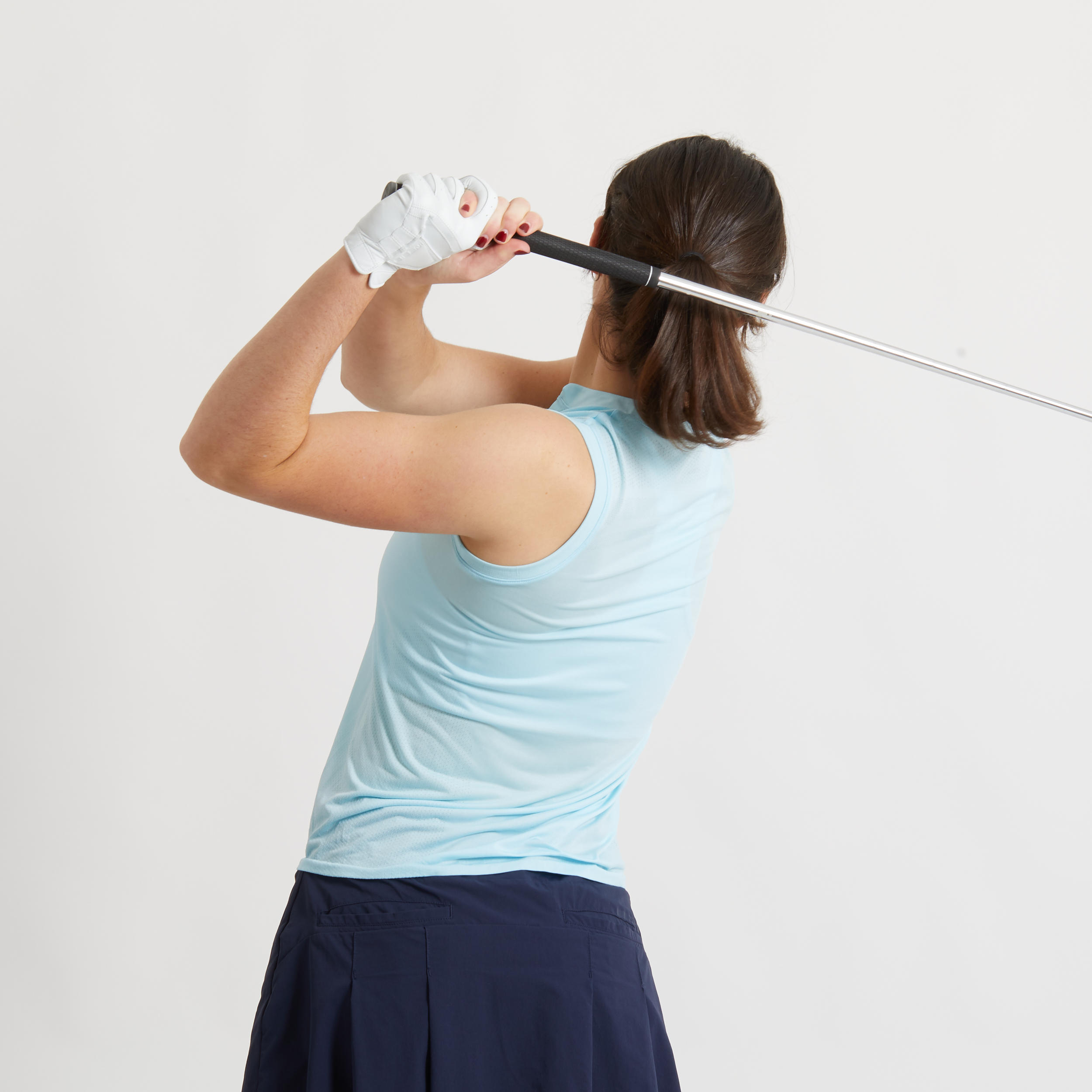 Women's Ultralight Sleeveless Golf Polo Shirt - Sky Blue 5/7