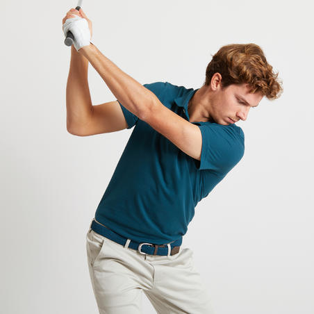 Polo de golf manches courtes homme MW500 pétrole