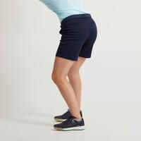 Women's golf cotton chino shorts - MW500 navy blue