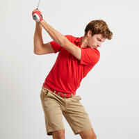 Men's golf short-sleeved polo shirt MW500 red