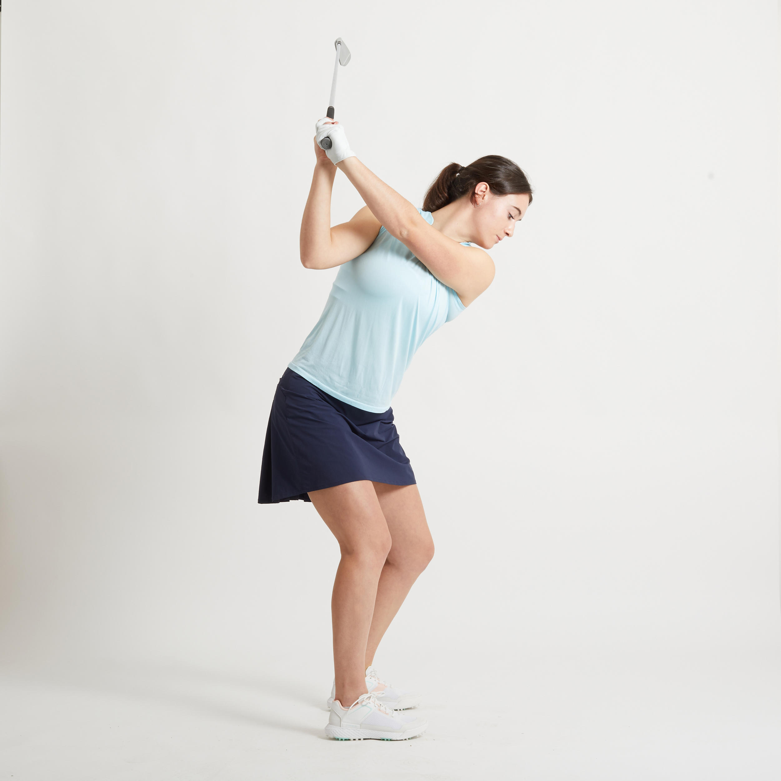Women's Ultralight Sleeveless Golf Polo Shirt - Sky Blue 3/7