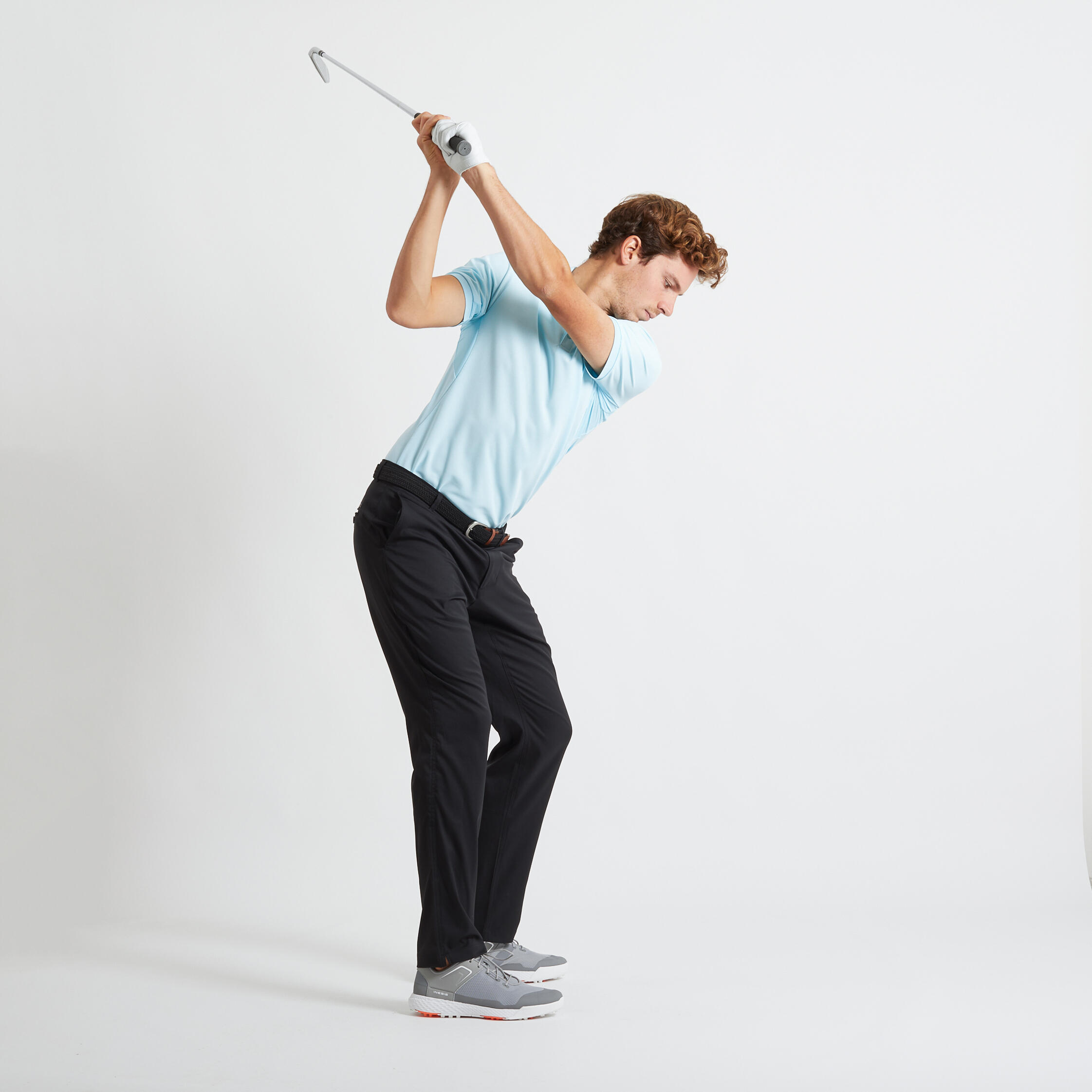 INESIS Pánska golfová polokošeľa Light svetlomodrá L · záber 6