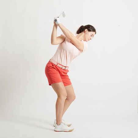 Golf Bermuda Shorts Damen erdbeerrot