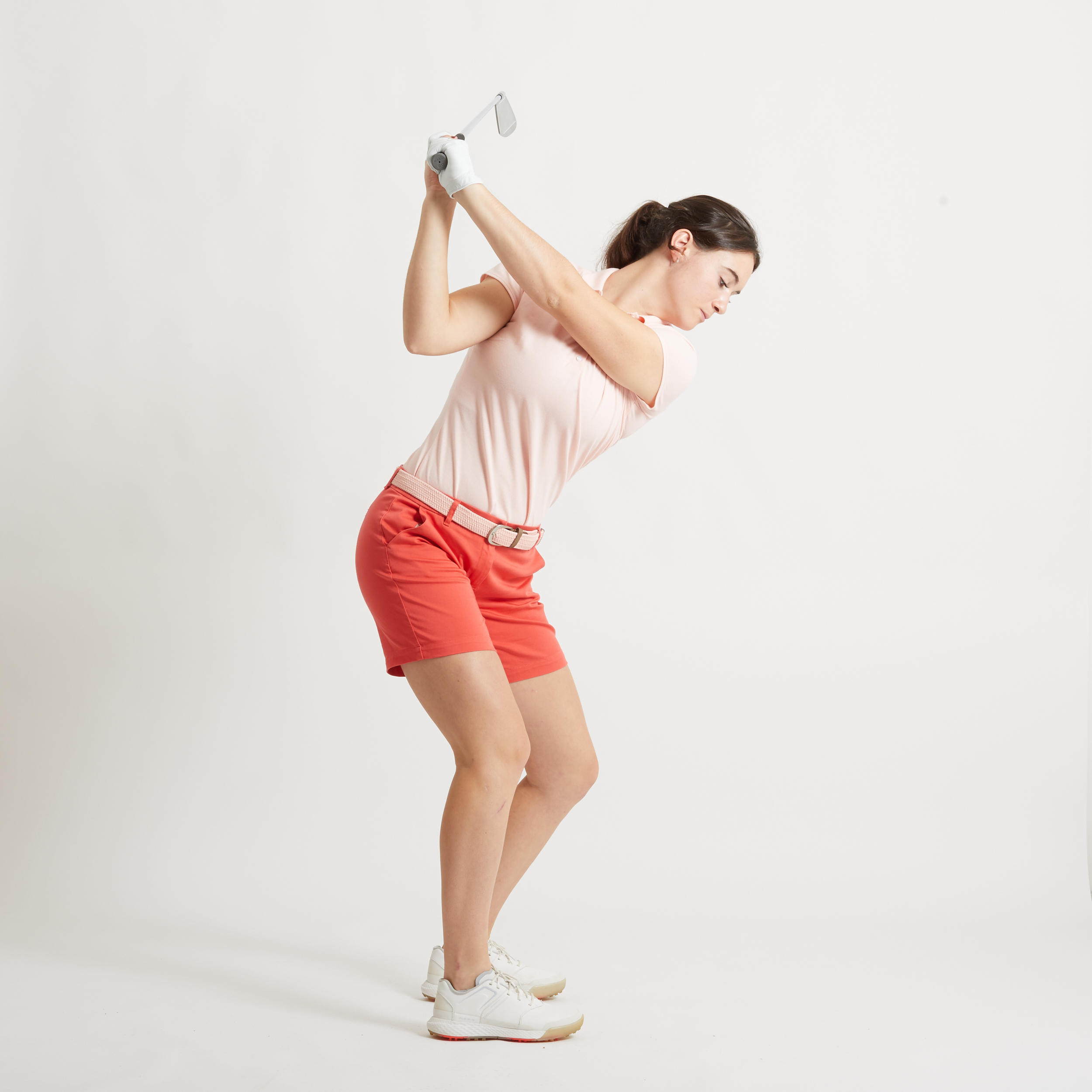 BERMUDA DE GOLF FEMME ROSE FRAISE 3/6