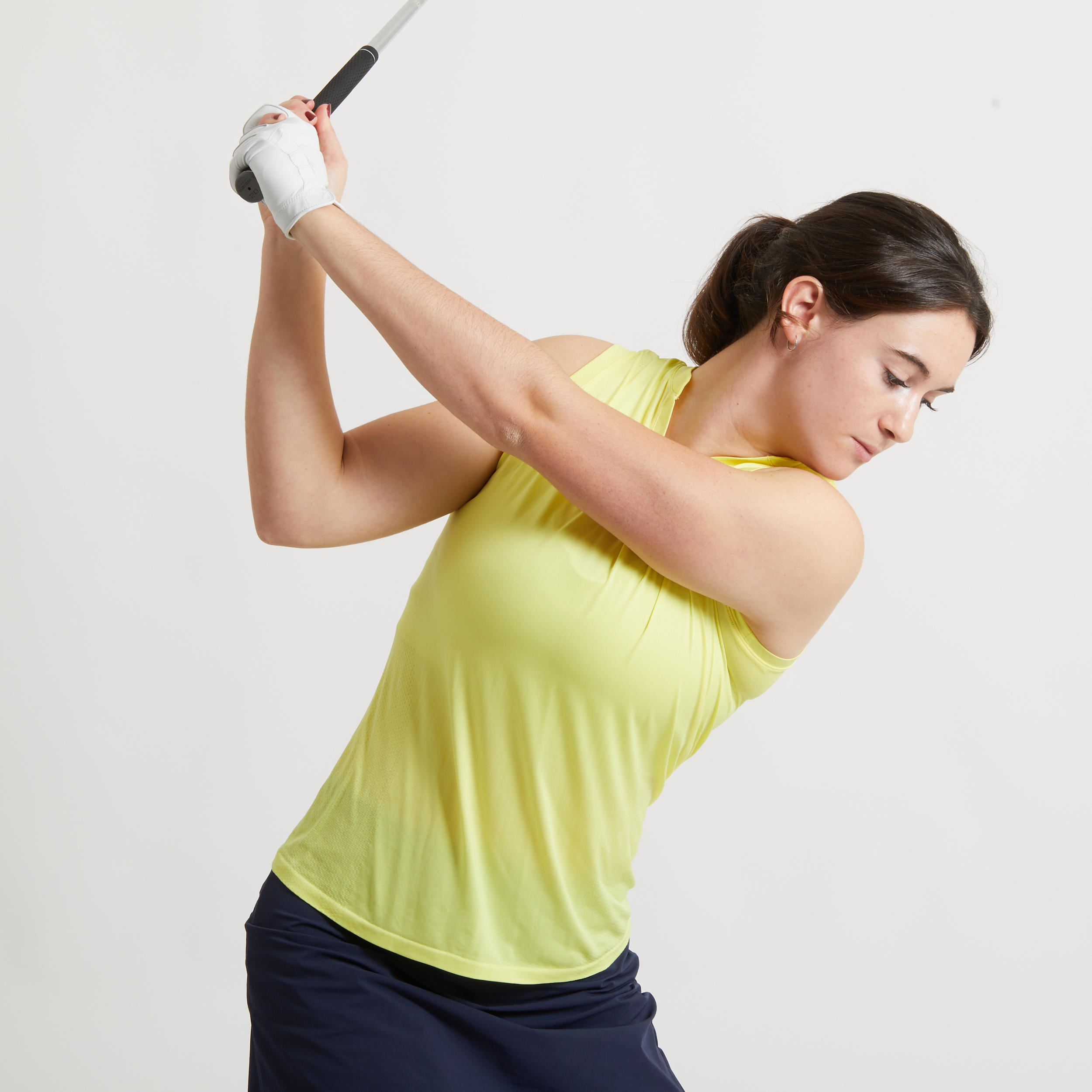 POLO DE GOLF SANS MANCHES ULTRALIGHT  FEMME JAUNE 4/7