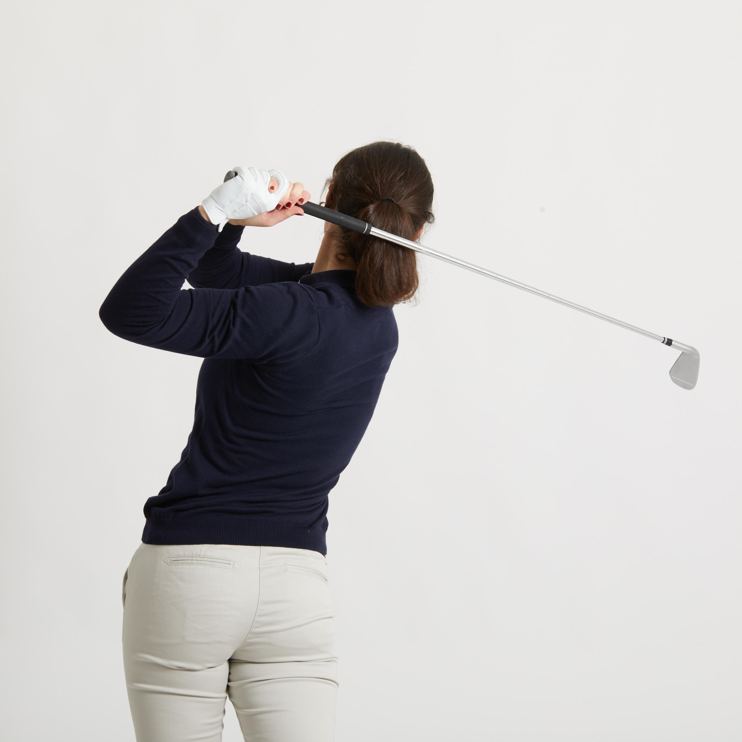 Chandail de golf femmes - MW 500 bleu - INESIS