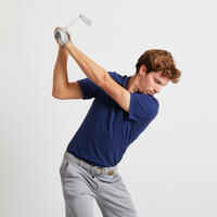 Men's golf short-sleeved polo shirt MW500 blue