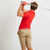 Men's golf short-sleeved polo shirt MW500 red