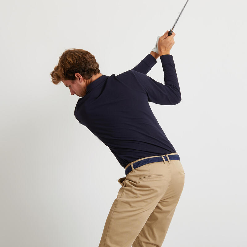 Erkek Uzun Kollu Polo Golf Tişörtü - Lacivert -  MW500