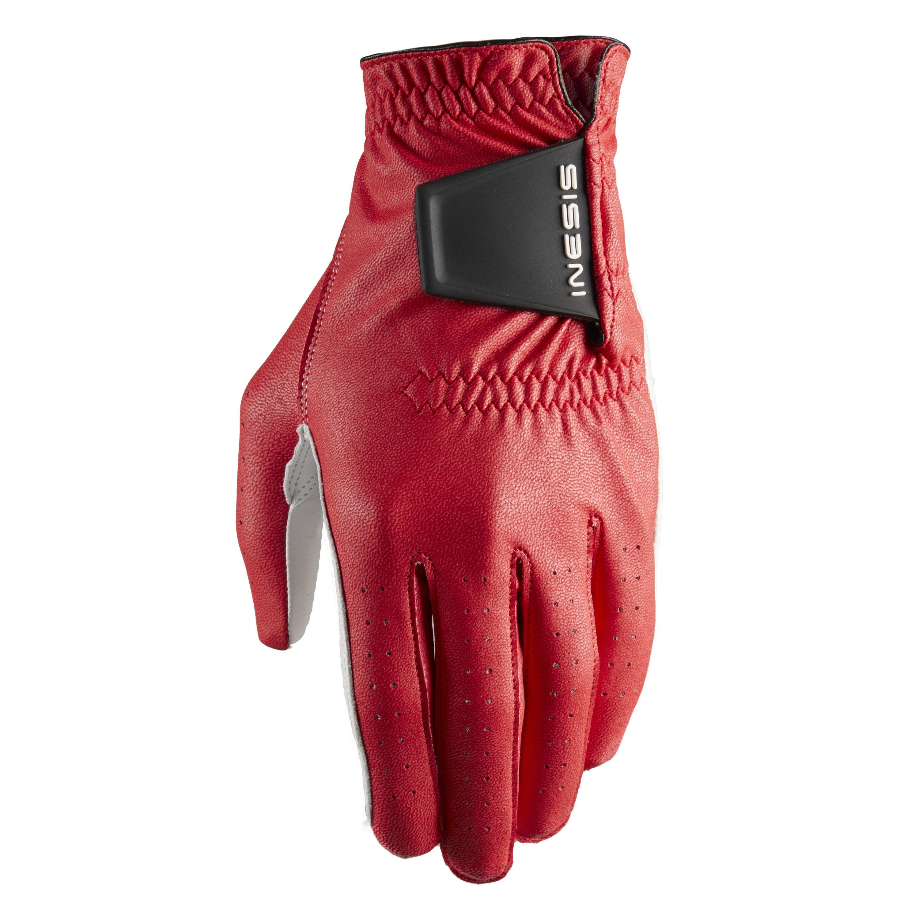 Men's golf glove - 500 red 1/3