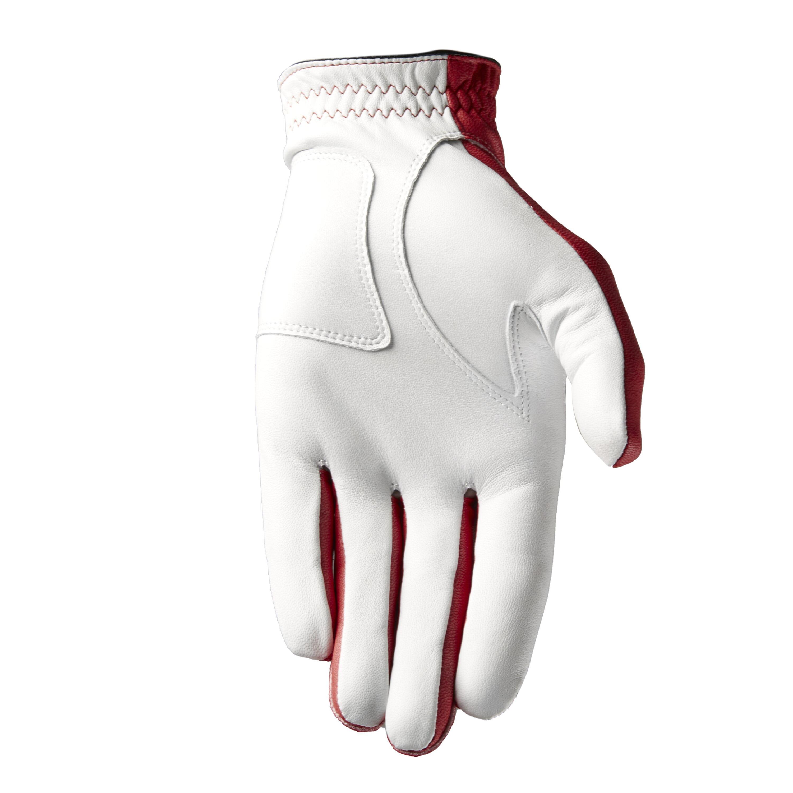 Men's golf glove - 500 red 2/3