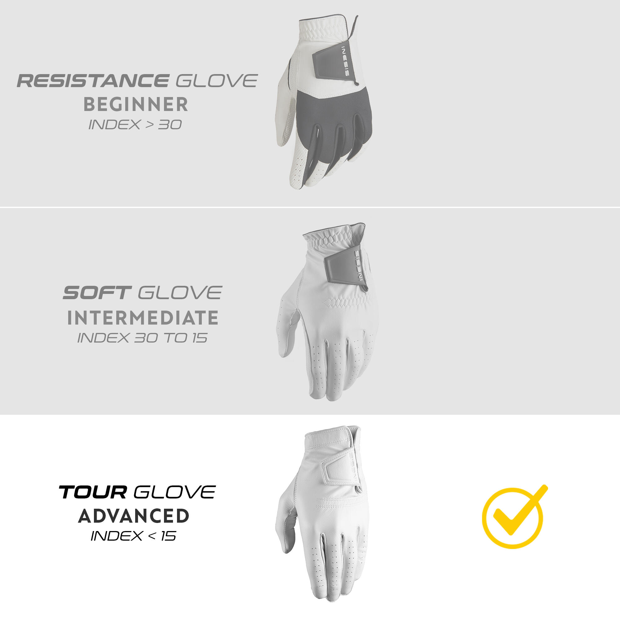 Men's Golf Tour Glove Right-Handed - White