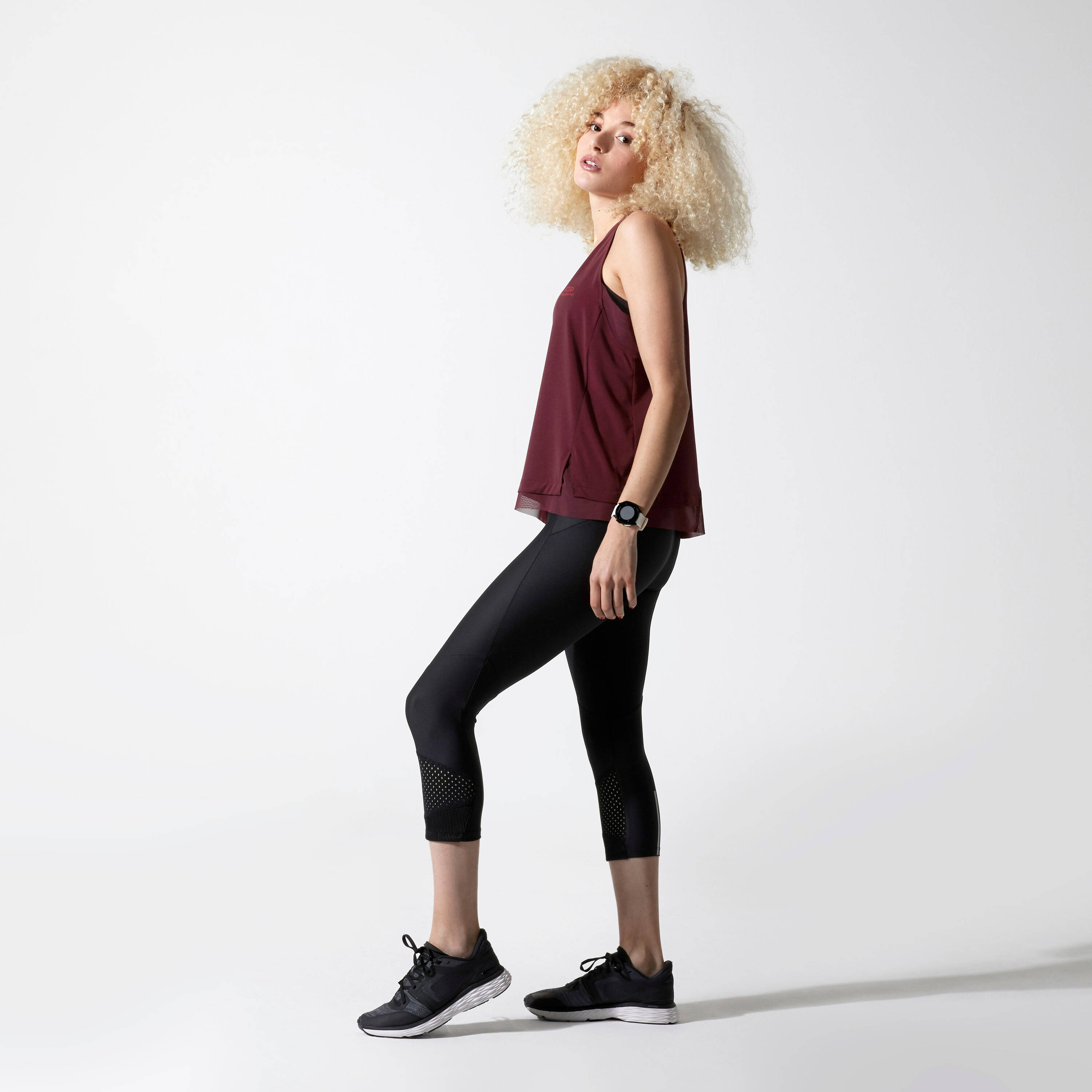 Women Running Leggings Dry+ Fee -  Black -  2