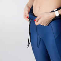 Women's breathable short running leggings Dry+ Feel - blue