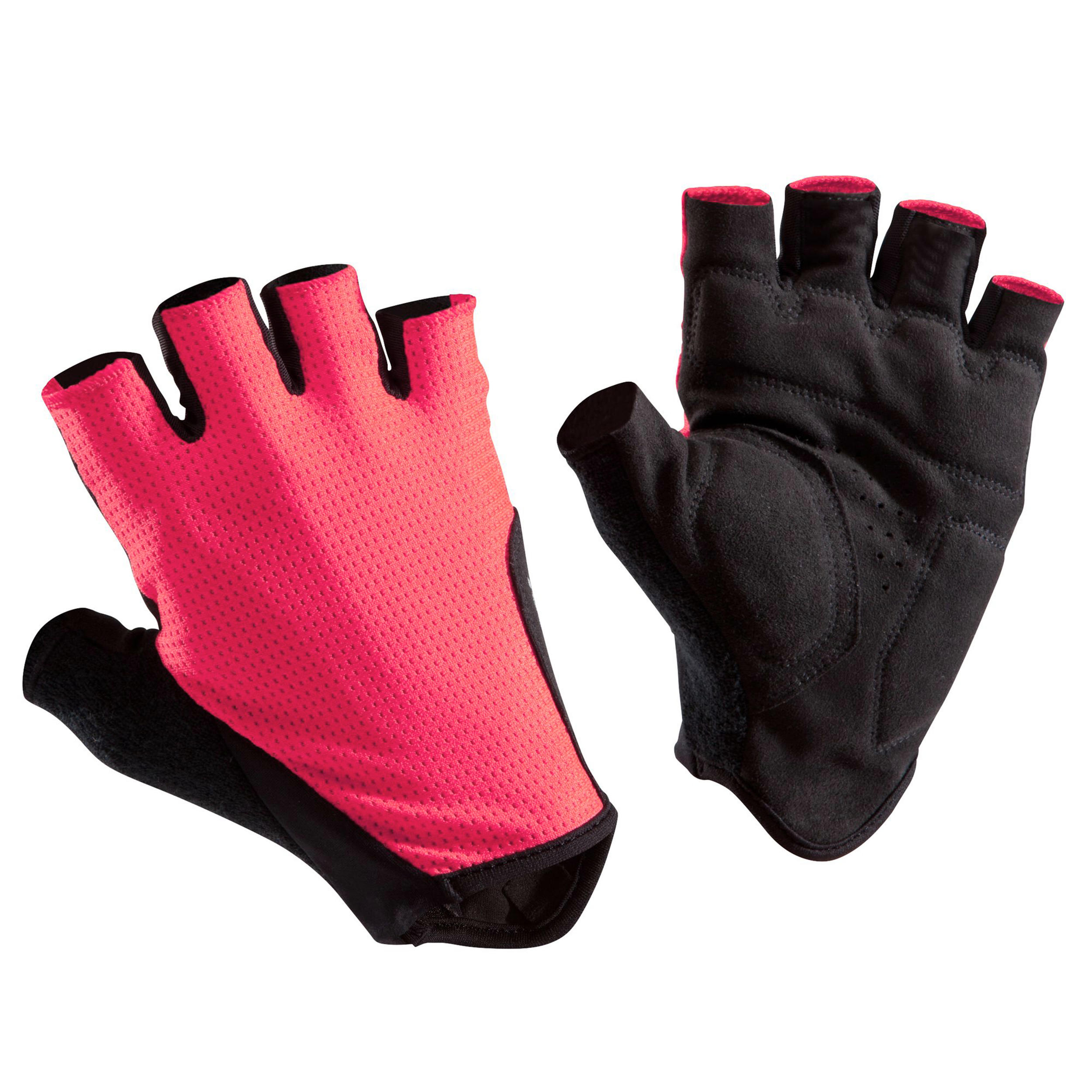 500 Road Cycling Gloves Neon Pink 