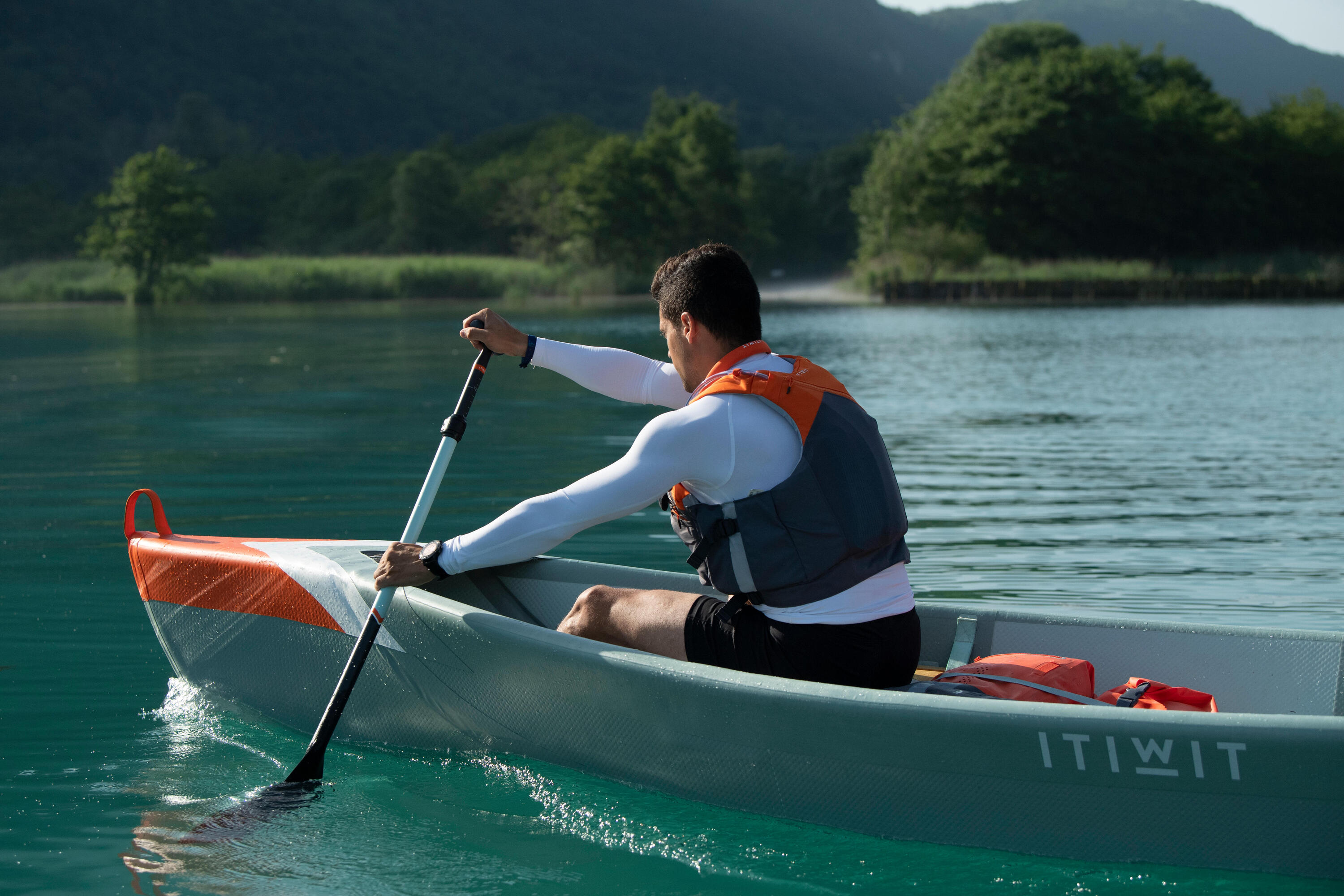 Kayak insuflável Drop Stitch alta pressão X500 4 lugares (2 adultos+2 crianças) 38/42