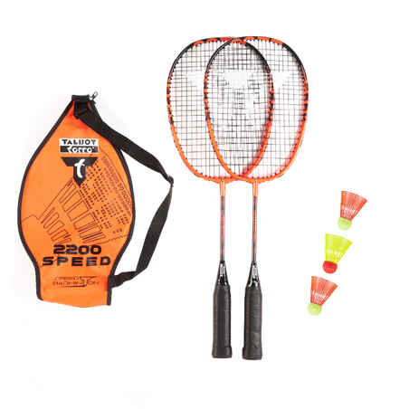 Crossminton Set of 2 Rackets and 3 Shuttlecocks Speed 2200