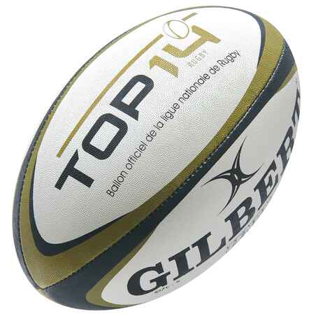 Size 5 Rugby Ball Top 14 - Golden White