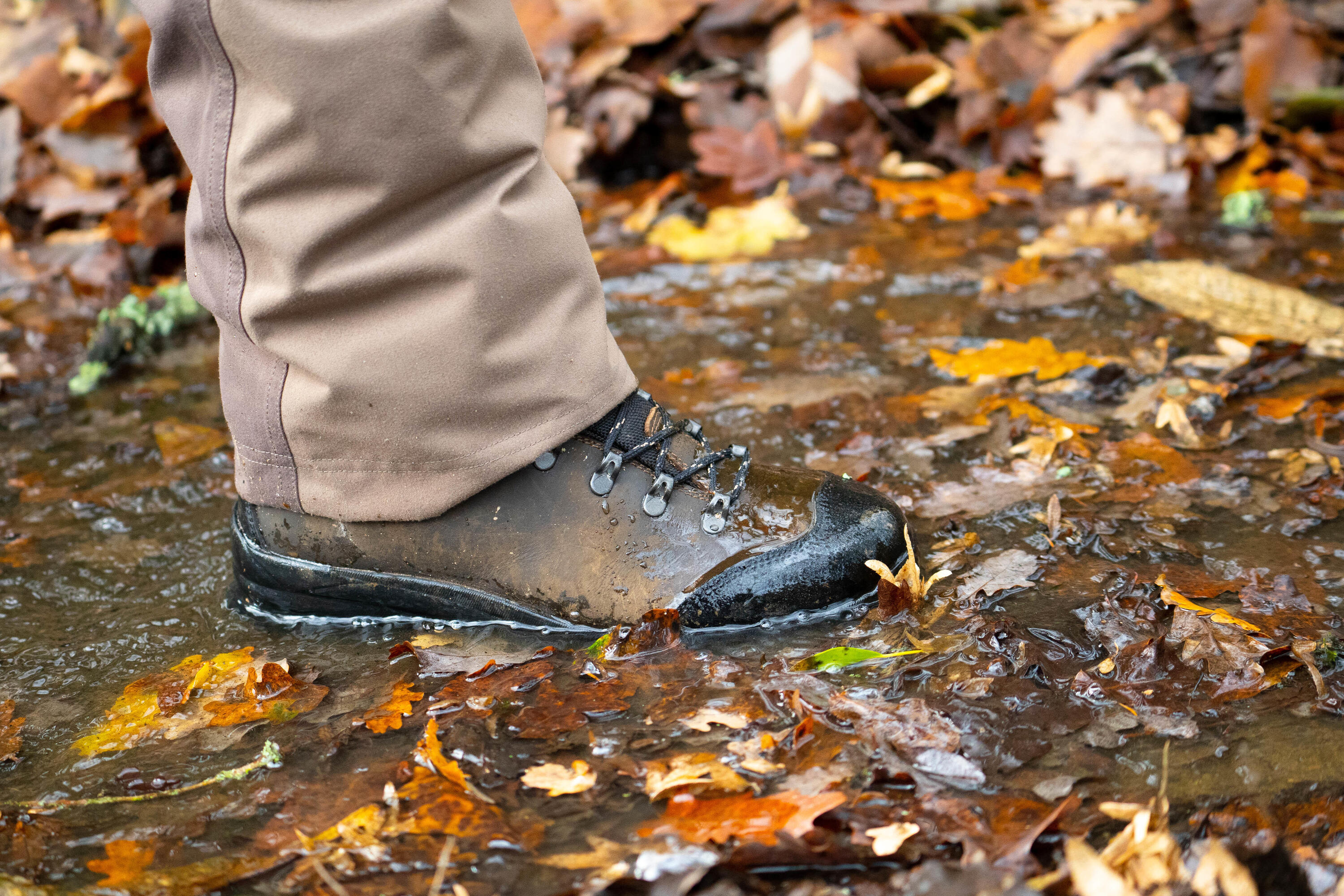 Gebraucht - Jagdstiefel Aigle Fleshside wasserdicht strapazierfähig braun  13/15