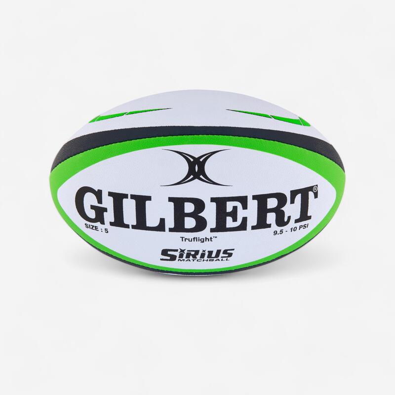 Balón de rugby talla 5 - Gilbert Sirius blanco verde