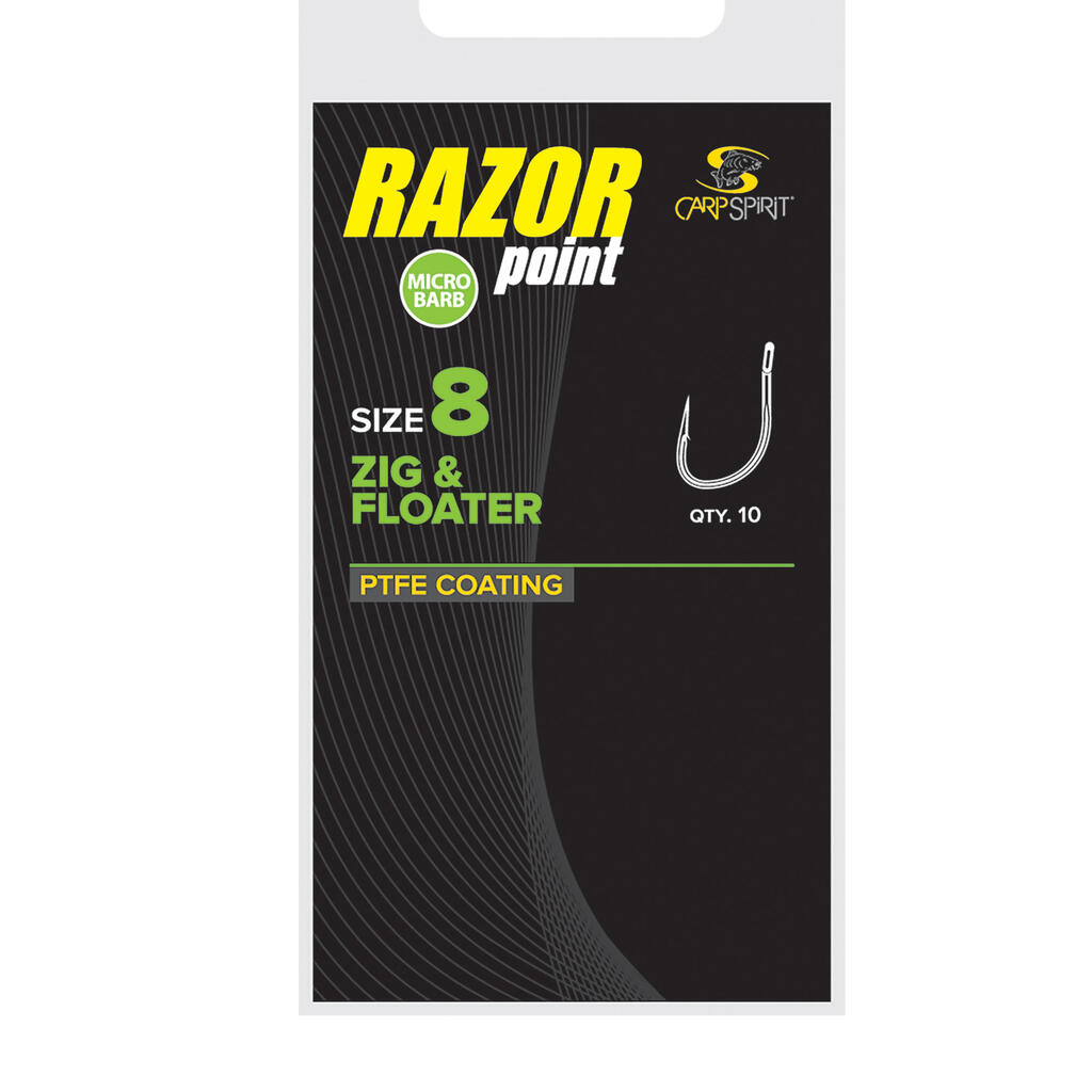 Kabliukas karpių žvejybai „ZIG FLOATER MICRO BARB“, 8 dydis