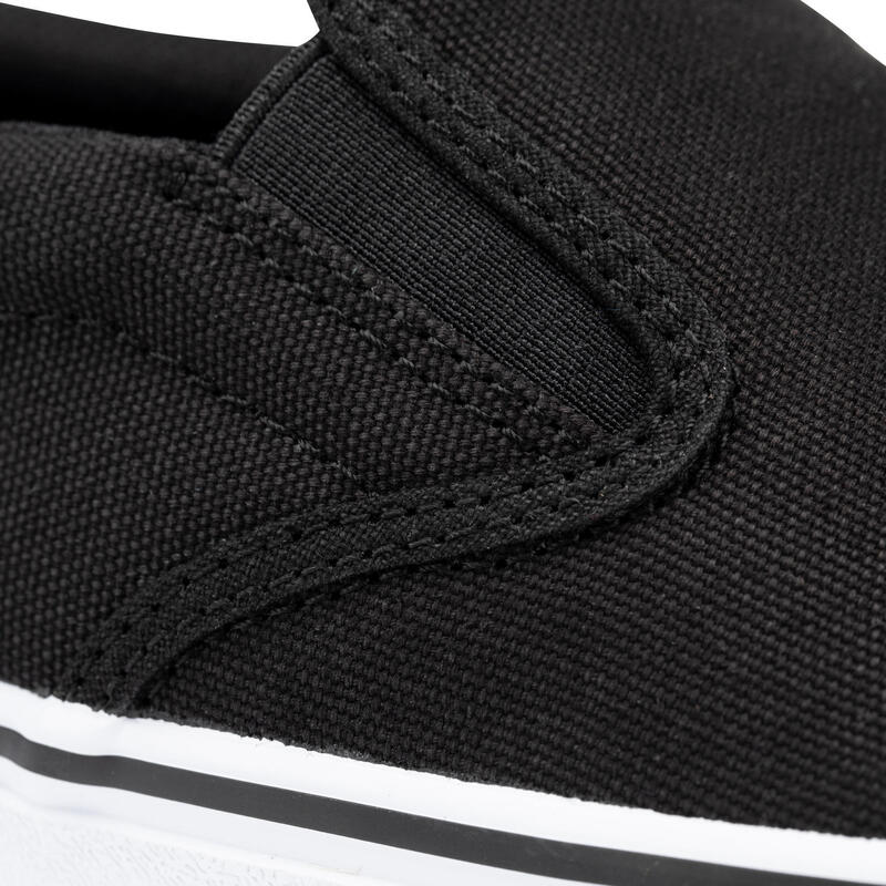 ZAPATILLAS DE SKATE VULCA 100 SLIP-ON NEGRO BLANCO 